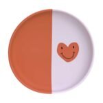 LASSIG Silikonski tanjir Happy Rascals Heart lavander - Image 4