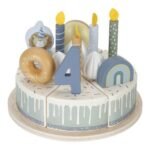 LITTLE DUTCH Drvena rođendanska torta Plava