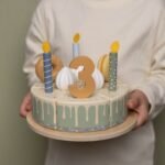 LITTLE DUTCH Drvena rođendanska torta Plava - Image 2