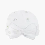 LIVLY Roses And Ribbons Bow Hat - White / 1-3m