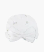 LIVLY Roses And Ribbons Bow Hat - White / 1-3m