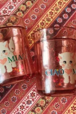 Konges Sløjd Set od 2 čaše sa šljokicama mace - Image 2