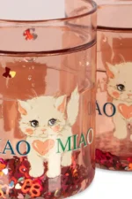 Konges Sløjd Set od 2 čaše sa šljokicama mace - Image 3