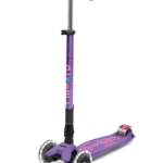 Maxi Micro Deluxe Foldable LED Purple Trotinet