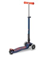 Maxi Micro Deluxe Foldable LED Navy red trotinet - Image 3