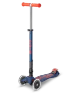 Maxi Micro Deluxe Foldable LED Navy red trotinet