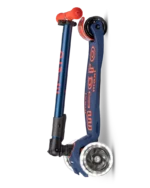 Maxi Micro Deluxe Foldable LED Navy red trotinet - Image 2
