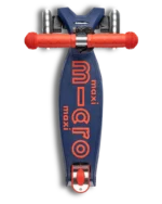 Maxi Micro Deluxe Foldable LED Navy red trotinet - Image 4