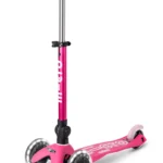 Mini Micro Deluxe Foldable LED Pink trotinet