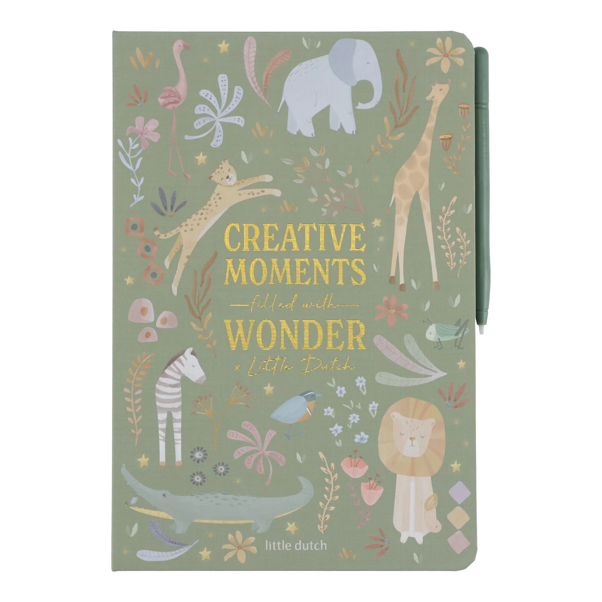 0035145_drawing-tablet-green-ld7491-product-1-shopify-square LITTLE DUTCH Tabla za crtanje-safari - Image 1